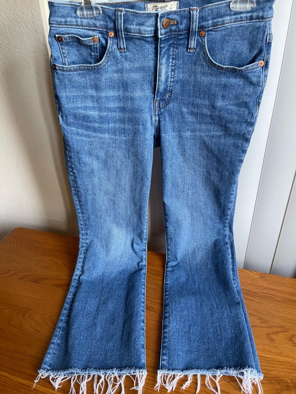 Madewell Mid-Rise Kick Out Crop Blue Jeans Size 28 - Picture 3 of 14